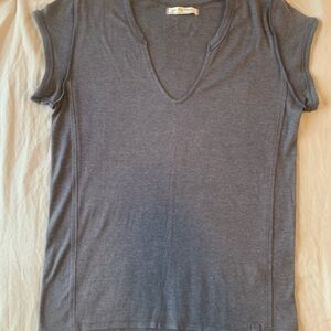 We The Free Charcoal Short Sleeve V-Neck Tee